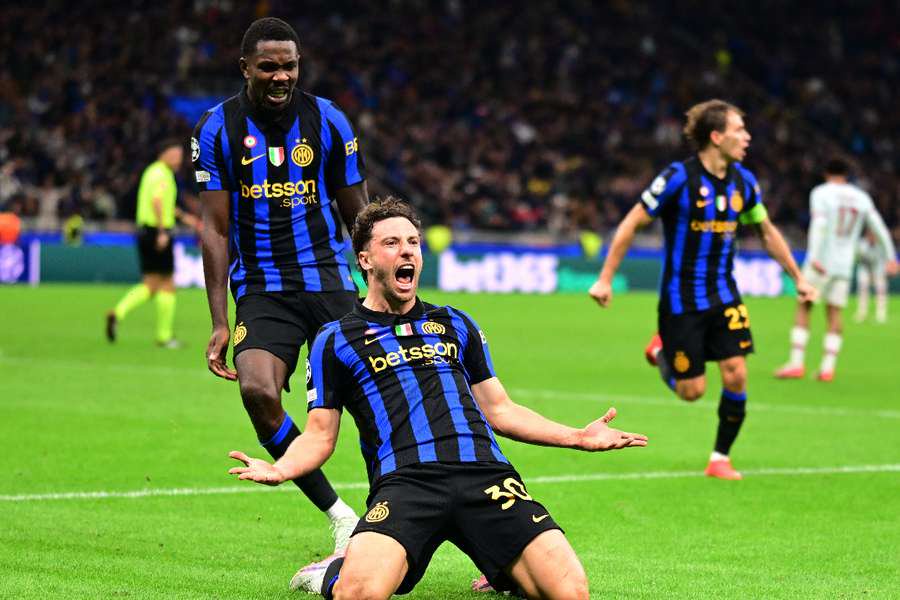 Augusto celebrates what proved to be the winning goal