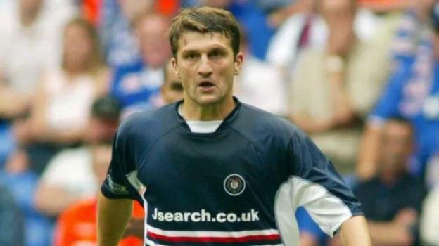 Giorgi Nemsadze in action for Dundee