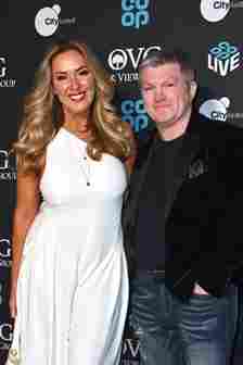 Ricky Hatton and Claire Sweeney at an event together.