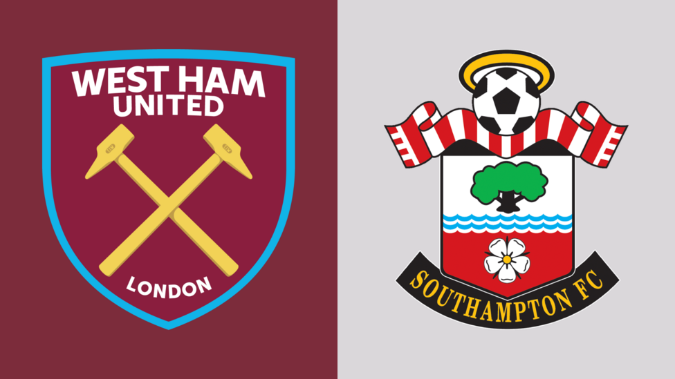 West Ham and Southampton club badges
