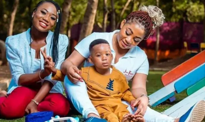 Vicky Zugah and her children's recent photos have been causing a stir on the internet.