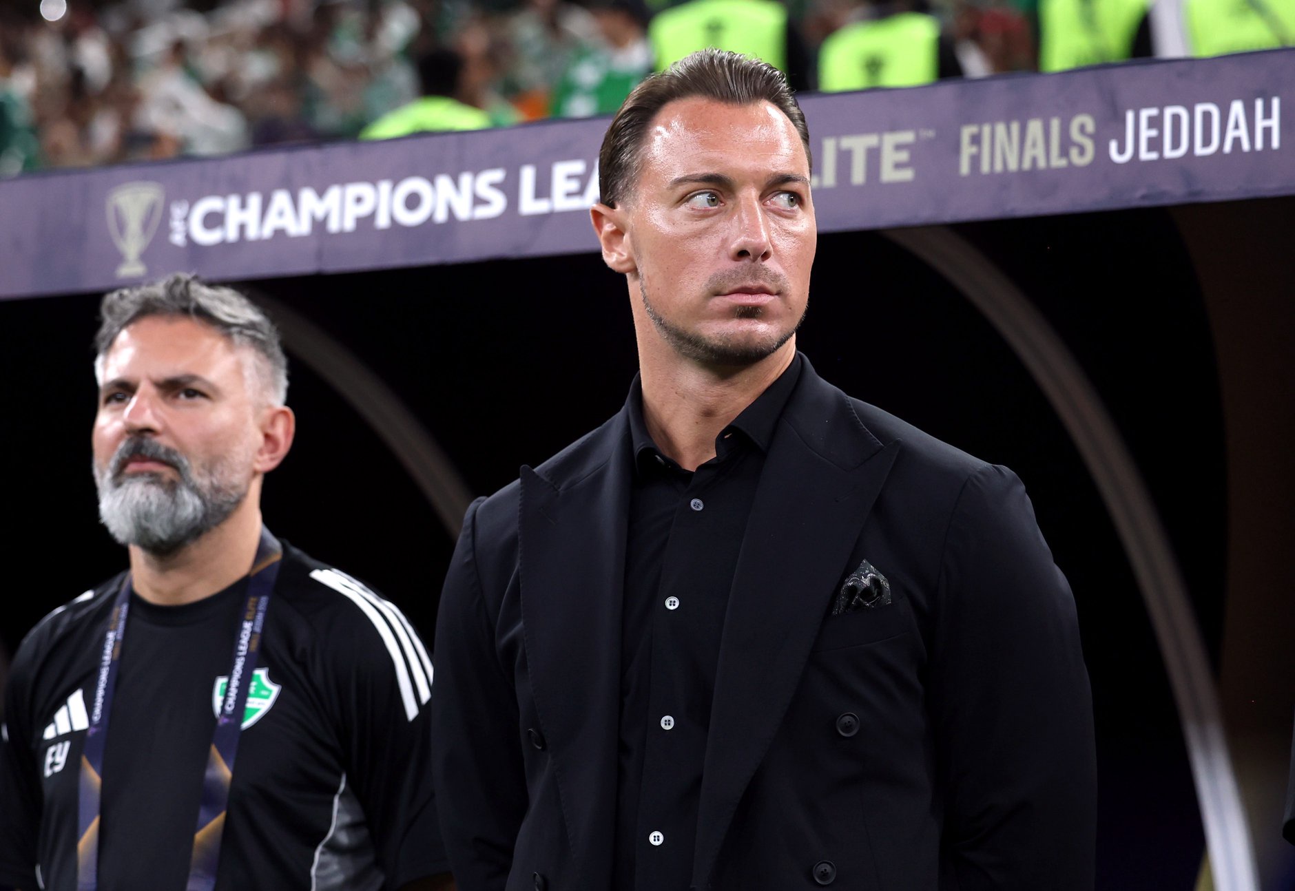 Matthias Jaissle looks on before Al Ahli's match against Vissel Kobe