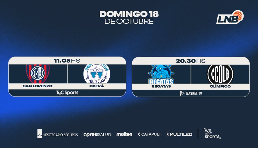 San Lorenzo hosts Oberá in La Liga Nacional