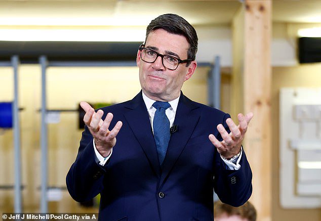 Andy Burnham has been accused of failing to 'give a straight answer to a straight question' after he refused to say if he had been due to meet the chairman of cheating Manchester City