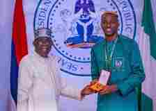 Tinubu gifted the Super Eagles lands, houses and national honours after the 2023 AFCON
