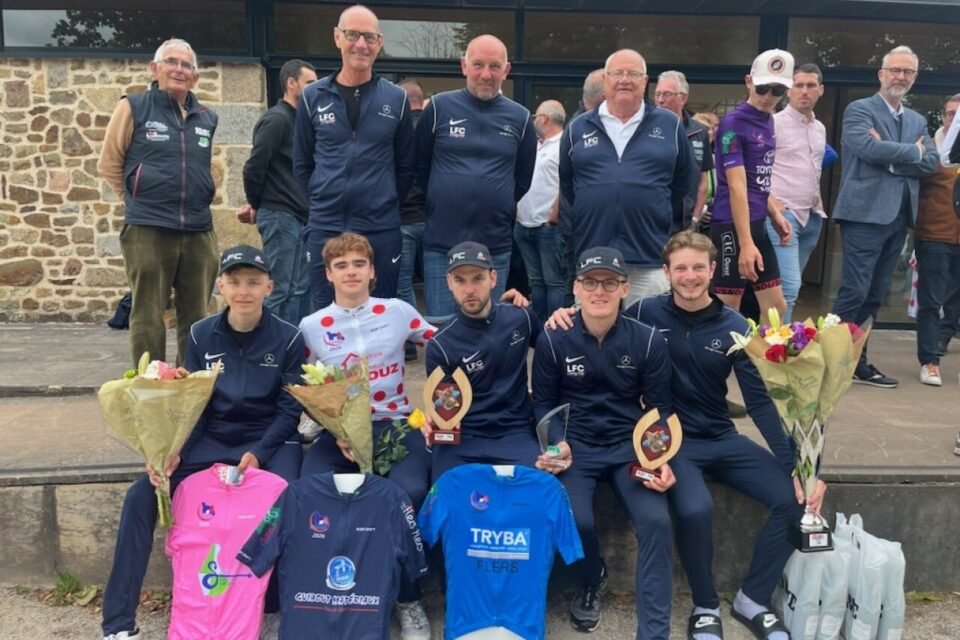 Victoire de La Feuillie lors de la dernière étape du Tour de Flers Agglo, 3e au classement général et plusieurs maillots distinctifs.