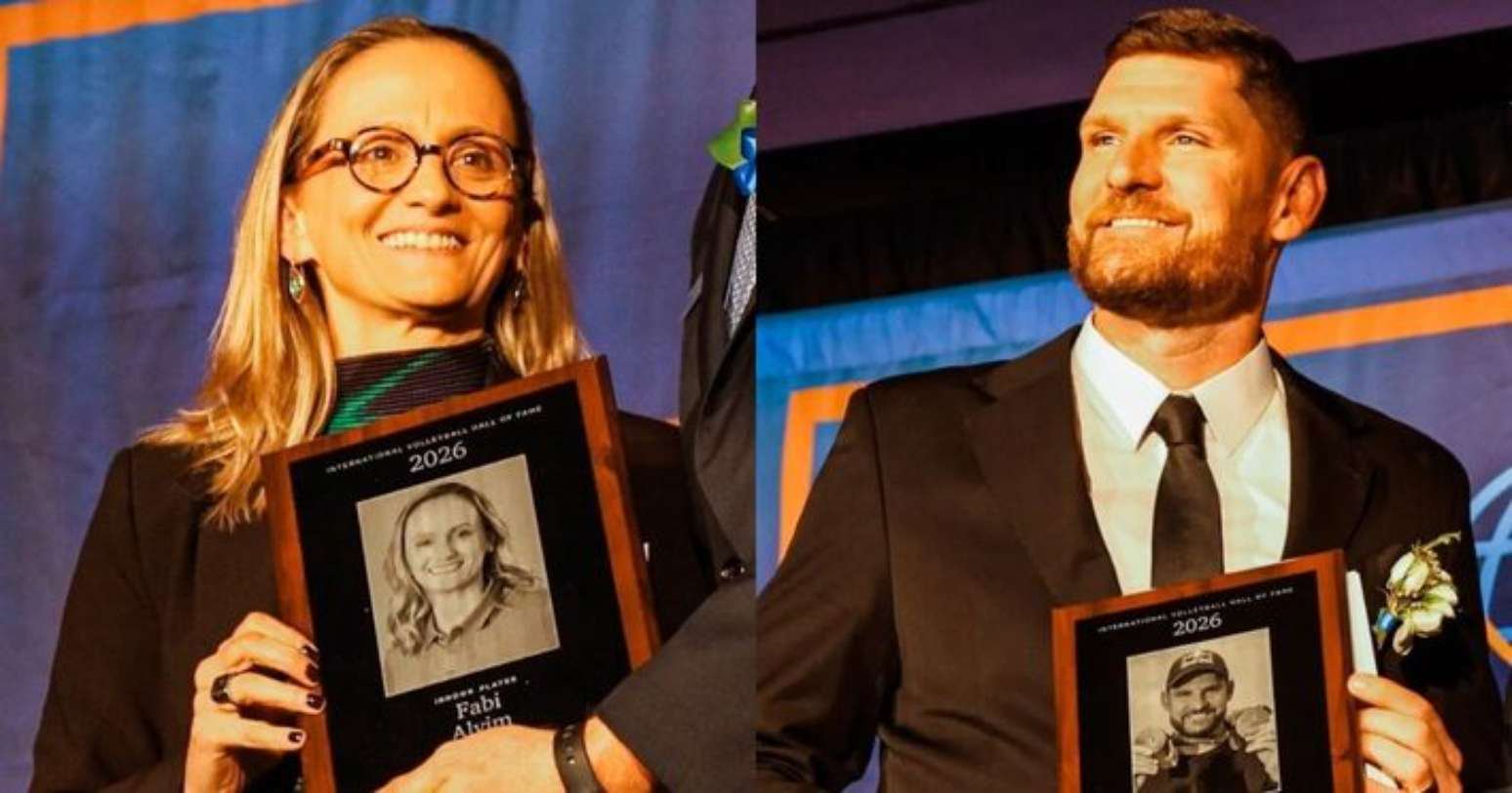 Fabi Alvim e Alison "Mamute" entram para o Hall da Fama do vôlei
