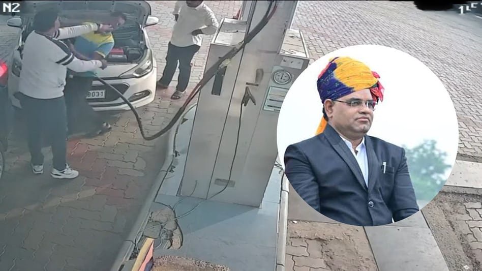 भीडवाड़ा में CNG पंप पर एसडीएम ने कर्मचारी को थप्पड़ मार दिया (Photo: ITG)