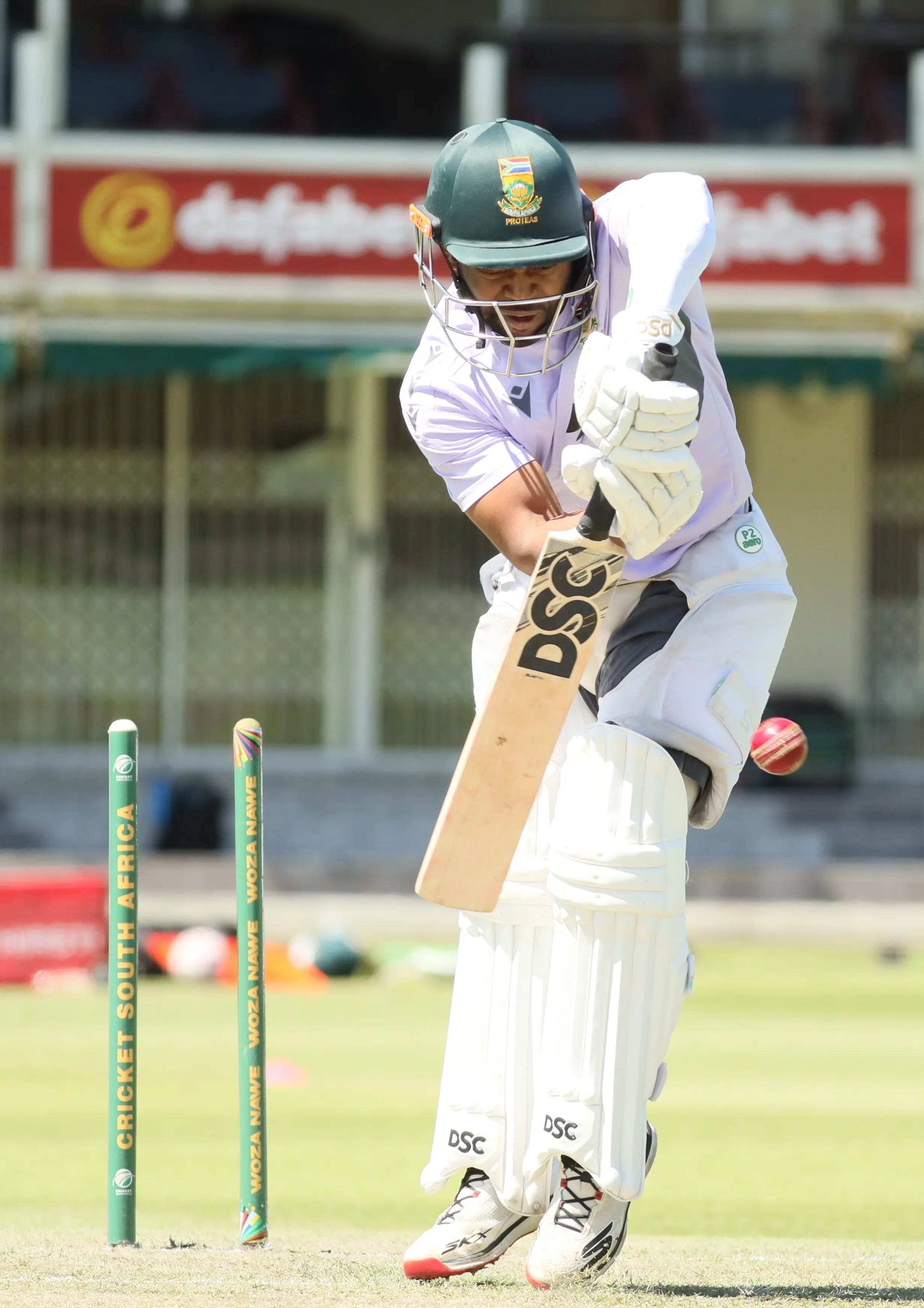 Proteas captain Temba Bavuma bats during a training session at St George's Park on Thursday.

