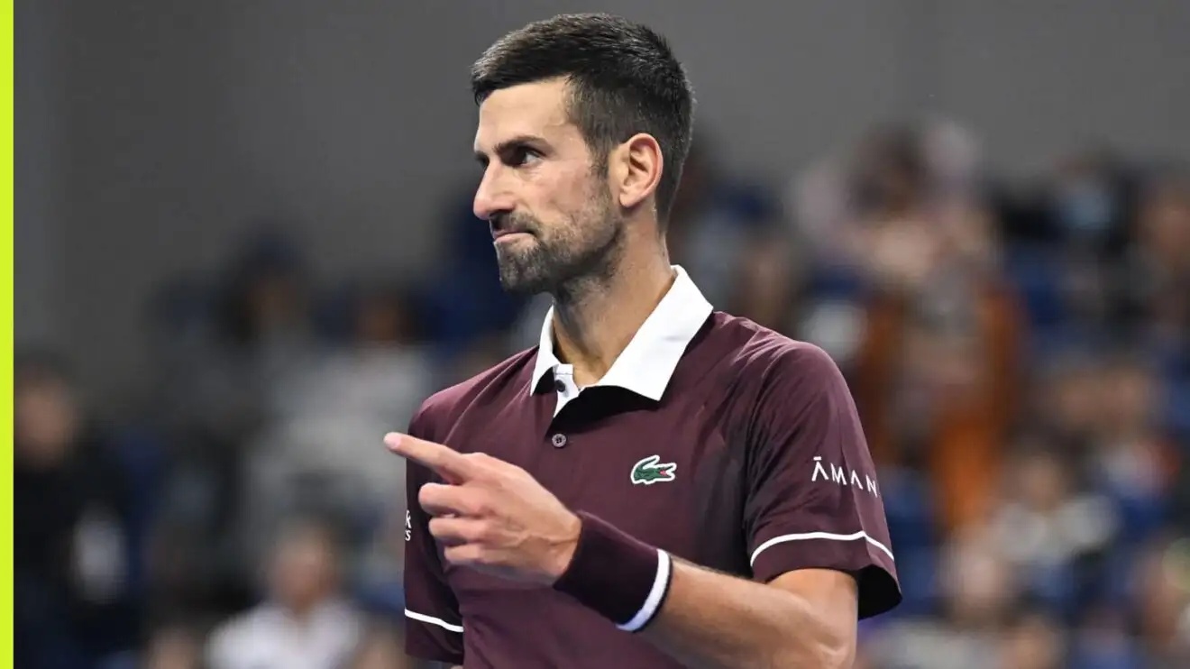 Novak Djokovic during his match