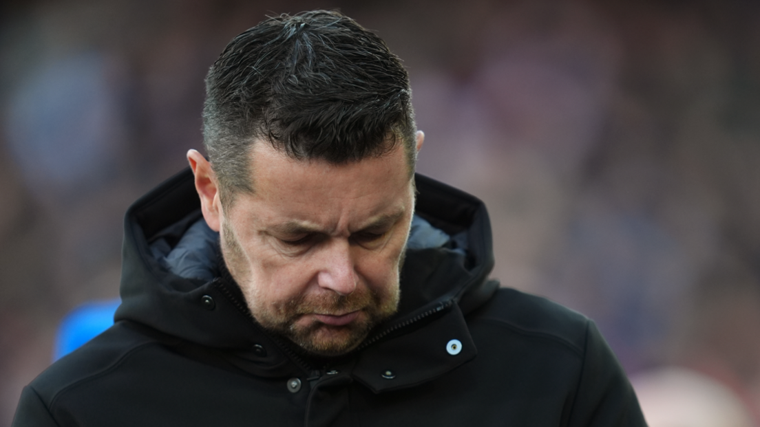 Crystal Palace boss Pierre Sage looks down during the defeat by Newcastle United