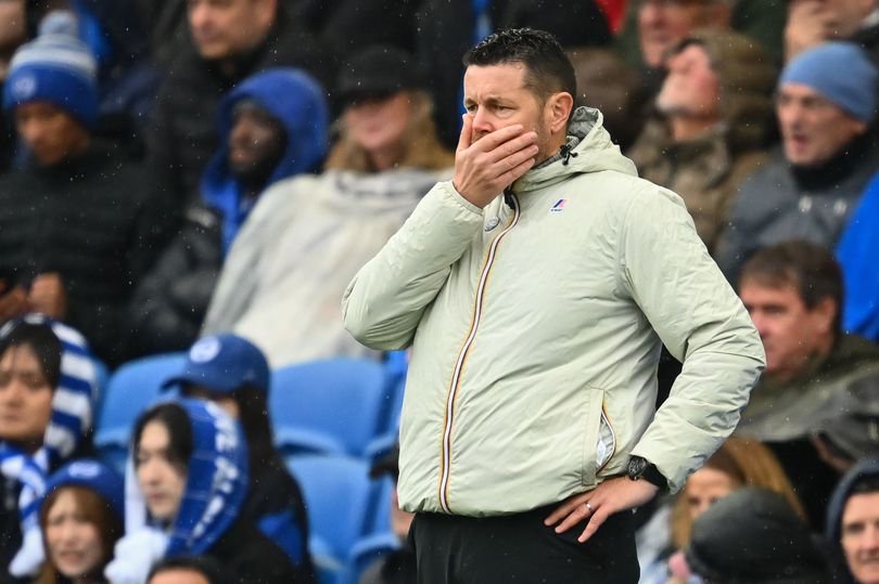 Brighton & Hove Albion vs. Crystal Palace - the Amex (American Express Falmer Stadium) - Sunday 18th October 2026. Crystal Palace manager Pierre Sage looks on as they concede 3 first half goals