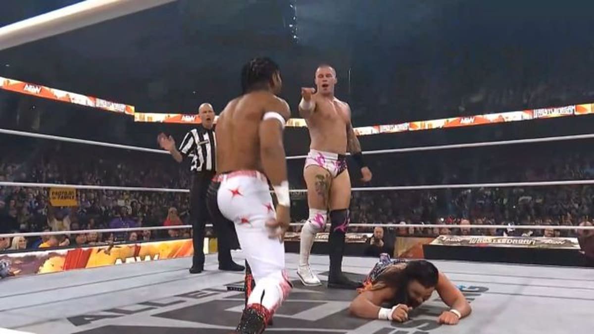 Kyle Fletcher and Kevin Knight of Don Callis Family vs The Young Bucks at AEW WrestleDream