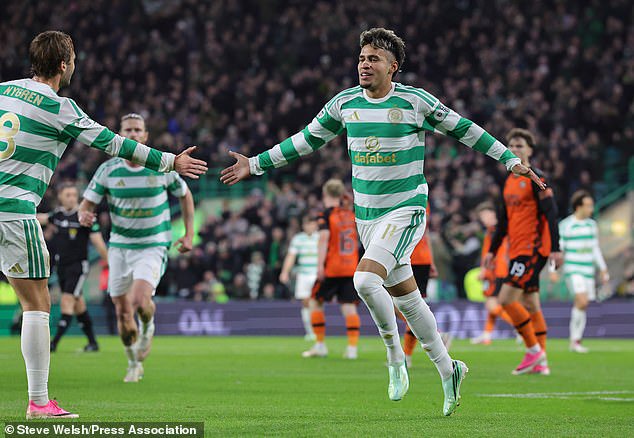 Camilo Duran is hailed after scoring the opening goal against Dundee United
