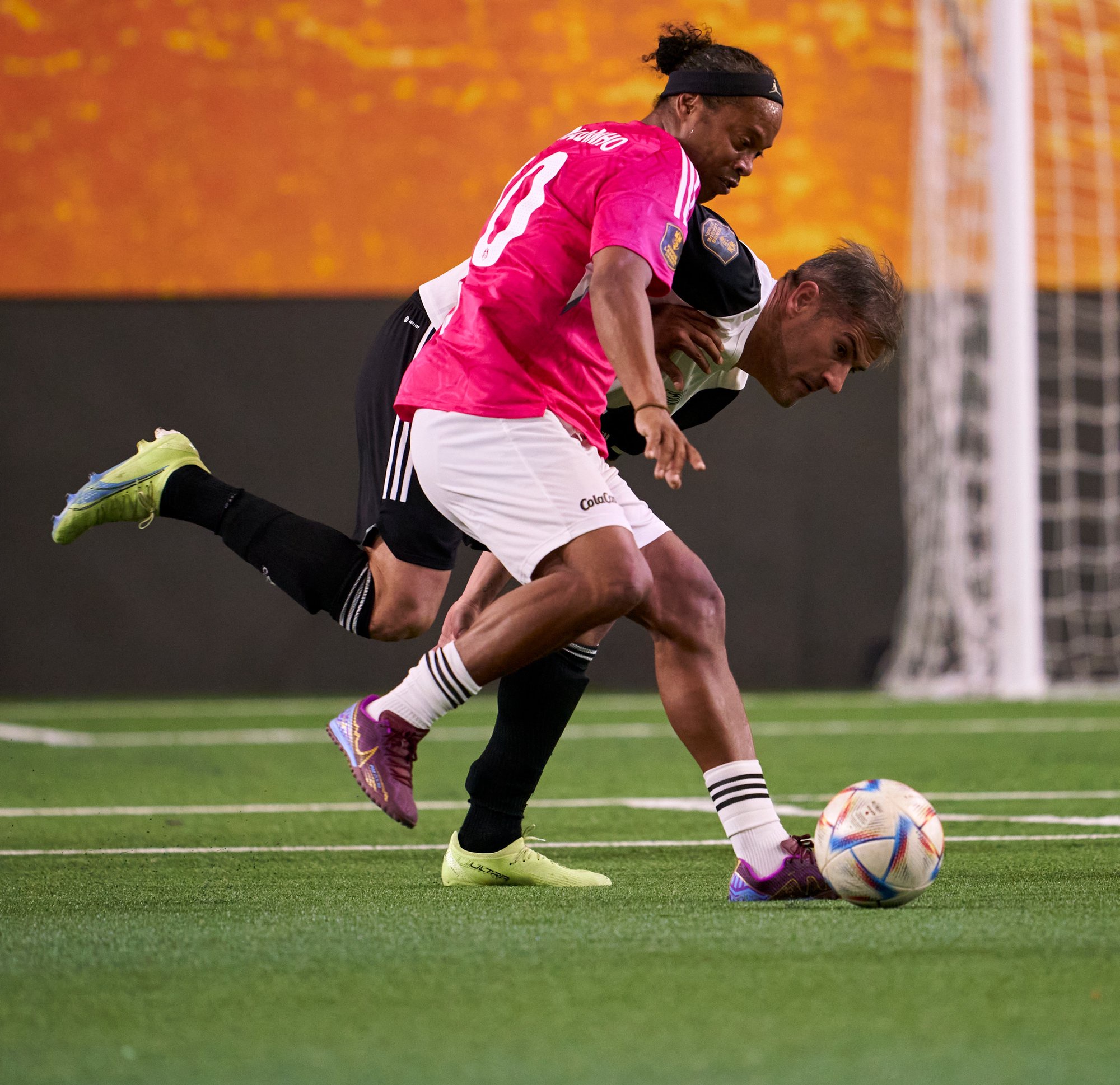 He showed off some of his skills in a 3-1 defeat