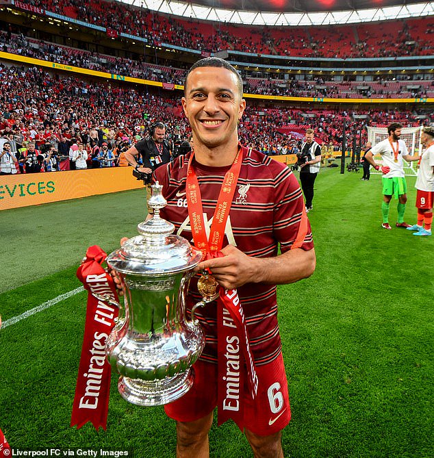 Thiago won the FA Cup with Liverpool in 2022 and was a popular figure during his four-year spell at Anfield