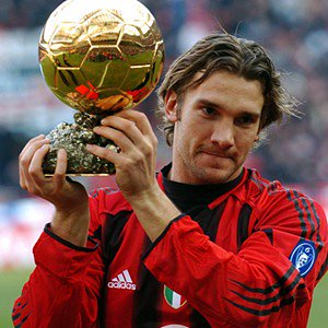 Chornomorets Odesa, Ucrânia (1 Bola de Ouro) - o avançado ucraniano Andriy Shevchenko aprendeu os primeiros conceitos do futebol de ataque nas escolas de Odessa e Kiev, alcançando o troféu mais prestigiado do planeta em 2004 pelo AC Milan - Foto:  IMAGO
