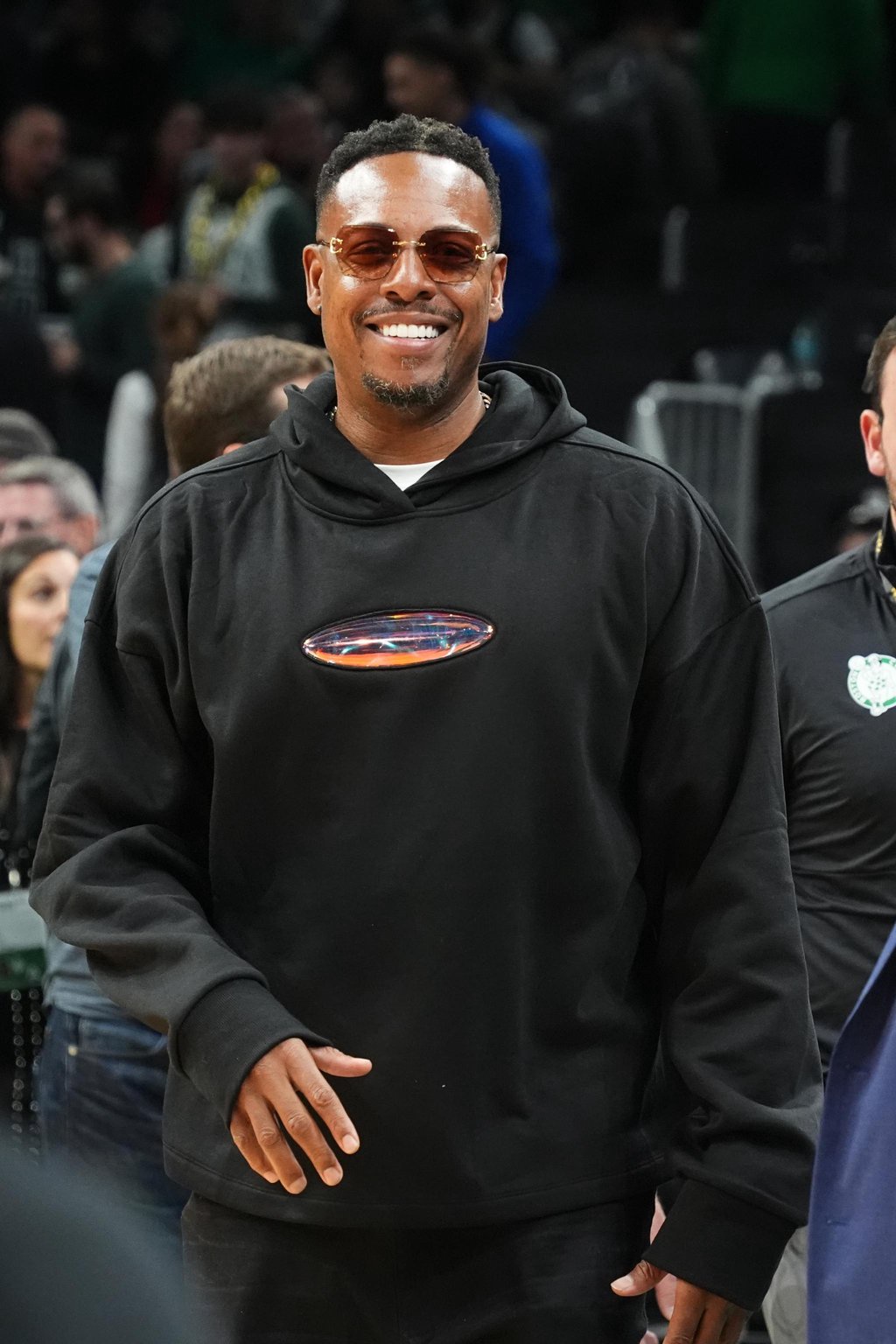 Paul Pierce attends the game between the Boston Celtics and the Philadelphia 76ers on October 22, 2025 at TD Garden in Boston, Massachusetts.  