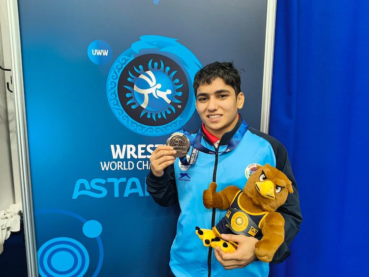 Neelam won the silver medal at the World Championships. (Photo: WFI)