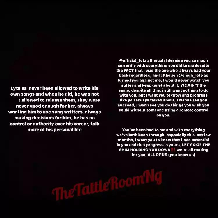 Lyta’s Baby Mama Calls Out His Manager Seyi