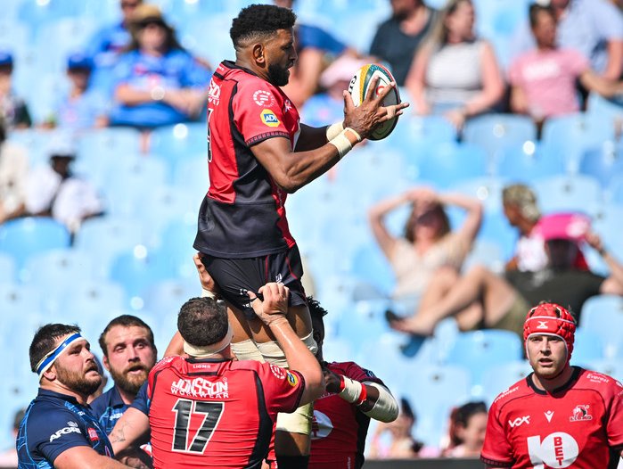 Hyron Andrews of Lions during United Rugby Championship match between Bulls and Lions at Loftus