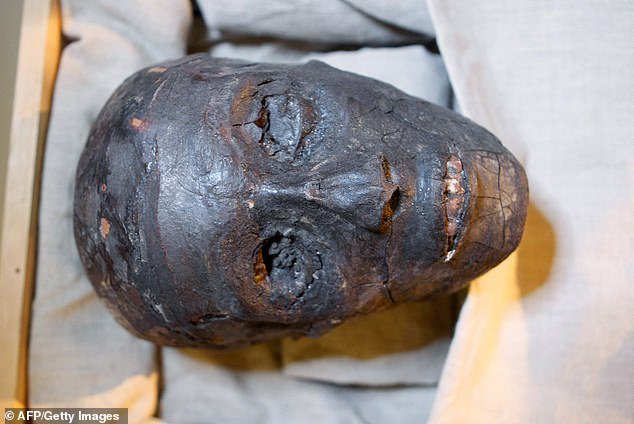 The boy's face was on display inside his tomb located in  the Valley of the Kings, close to Luxor