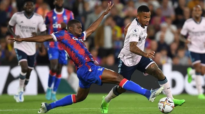 Gabriel Jesus in action during Arsenal's win at Crystal Palace on the opening day of the season.