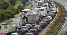 Long delays on the M5 in Somerset on Monday