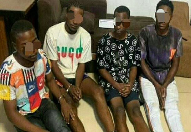 four men arrested for allegedly r@ping a church girl at Wamfie