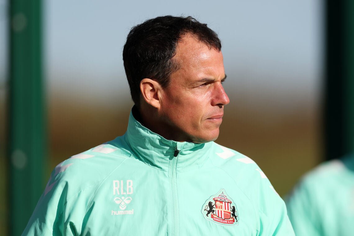 Regis Le Bris, Manager of Sunderland, looks on during the training session on day ahead of the UEFA Europa League 2026/27 League Phase MD3