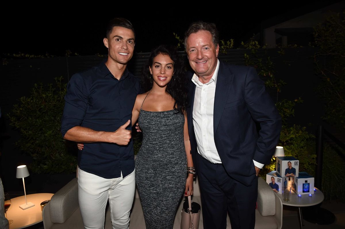 Cristiano Ronaldo, Georgina Rodriguez and Piers Morgan