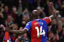 Jean-Philippe Mateta of Crystal Palace celebrates his second goal  during the Premier League match between Crystal Palace and Newcastle United at S...