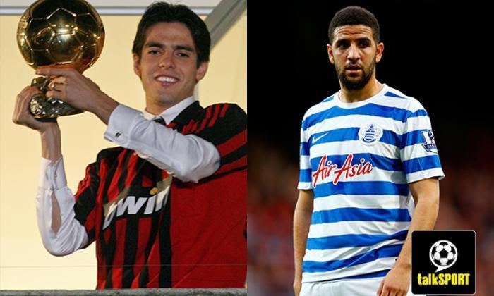 13. Kaka and Adel Taarabt were at Milan together in 2014 and even started in a Champions League match against Atletico Madrid together.