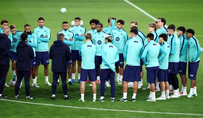 Hansi Flick’s Barcelona, pictured, side prepare to host Jose Mourinho’s improving Real Madrid in a pivotal El Clasico battle at Camp Nou.  |  AFP