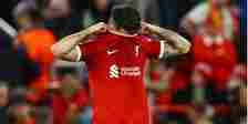 Dominik Szoboszlai is dejected for Liverpool