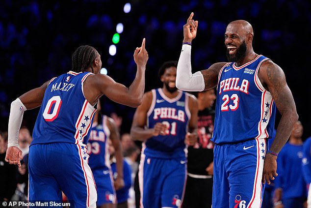 James finished with 17 points, 10 rebounds and five assists as Philadelphia moved to 2-0