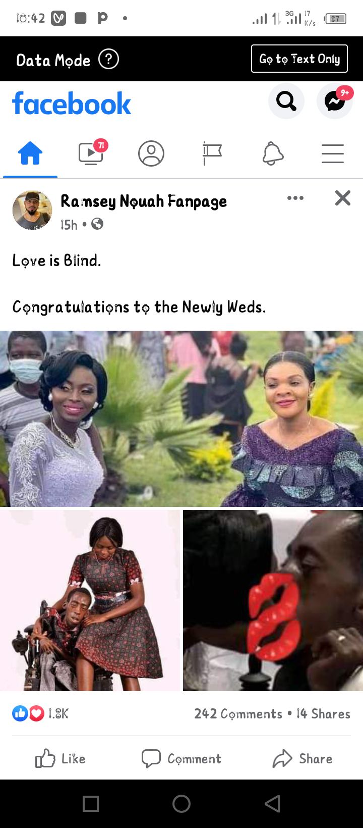 True Love? Lady Marries Her Long Term Physically Challenged Boyfriend (Photos)