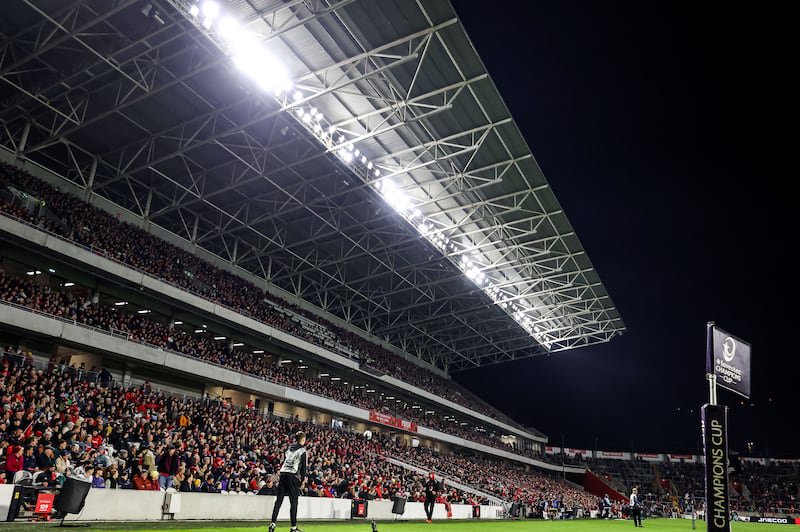 Almost 25,000 fans attended Munster's Champions Cup opener against Racing 92 at Páirc Uí Chaoimh on Saturday. Photograph: Dan Clohessy/Inpho