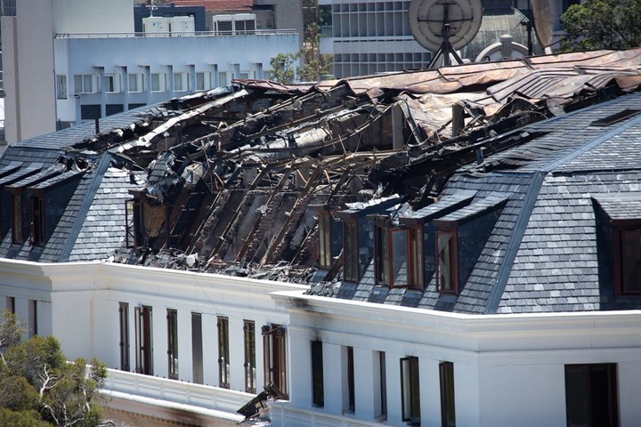 Damage caused by the Parliament fire