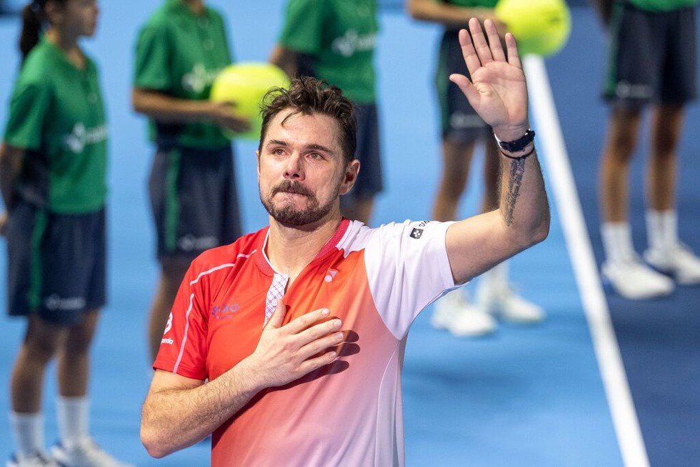 Bewegender Abschied in Basel: Stan Wawrinka  | Foto: Claudio Thoma (dpa) 