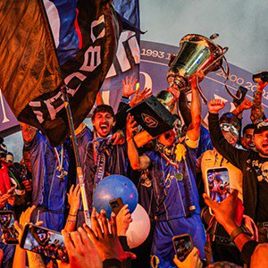 29. O Levski, da capital búlgara de Sófia, chegou a ter 0,29% de hipóteses de erguer o troféu; agora são apenas 0,04%