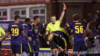 Arsenal's Dowman gets 3-game ban for red card after appeal rejected