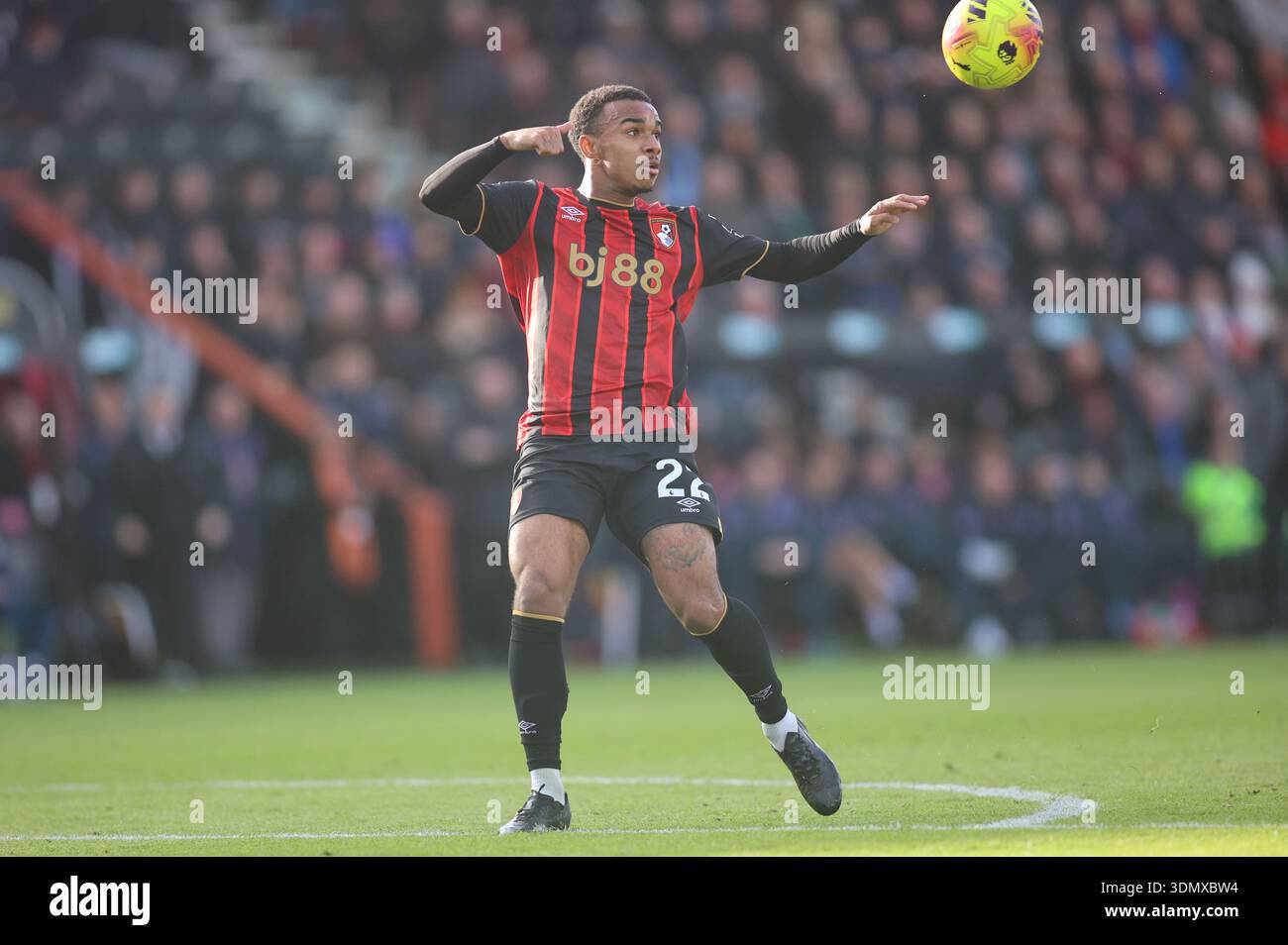 Bournemouths eli junior kroupi during the premier league match at the vitality stadium bournemouth date saturday february