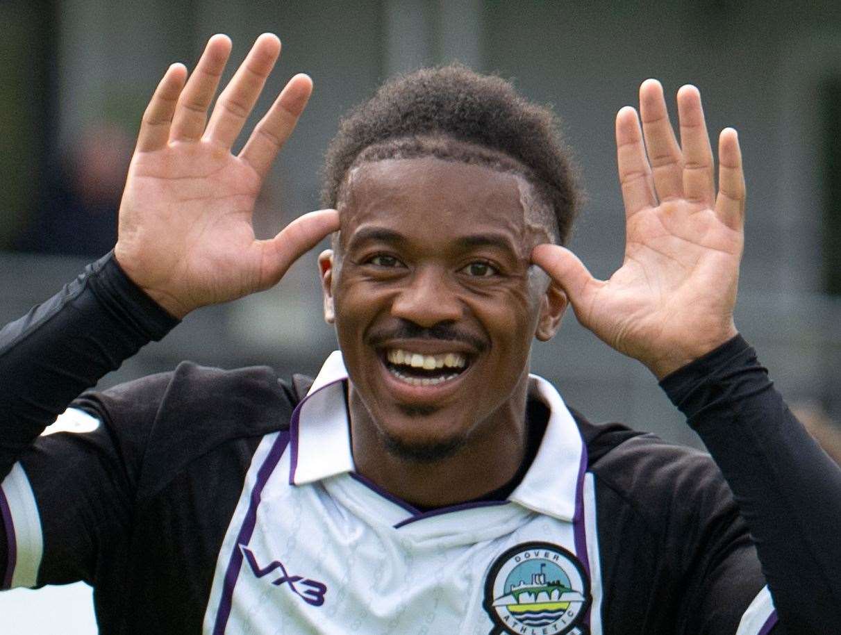 Decarrey Sheriff - scored twice for Dover in the FA Cup on Saturday. Picture: Cadan Boynton (@cadanboyntonphotography)