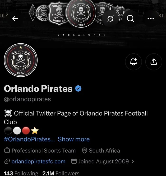Orlando Pirates top South African football's social media rankings.