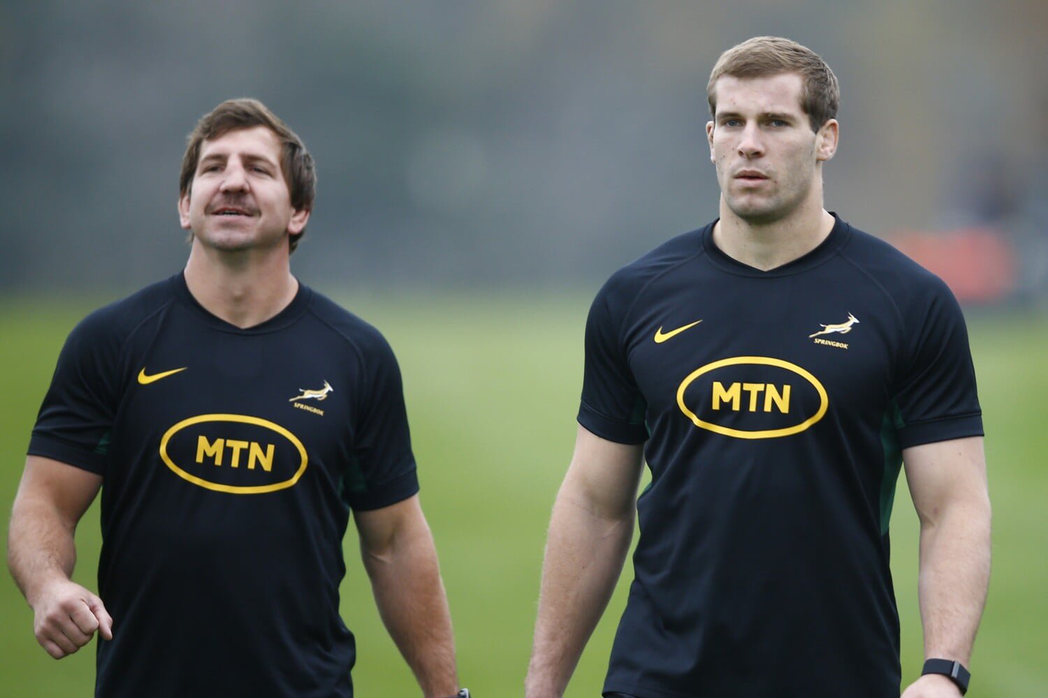 Springbok loose forwards Kwagga Smith and Cameron Hanekom