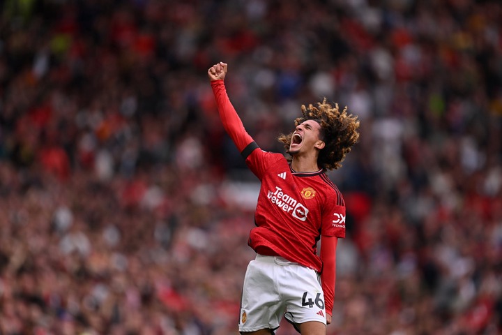 Hannibal Mejbri scored United’s only goal in their 3-1 loss to Brighton