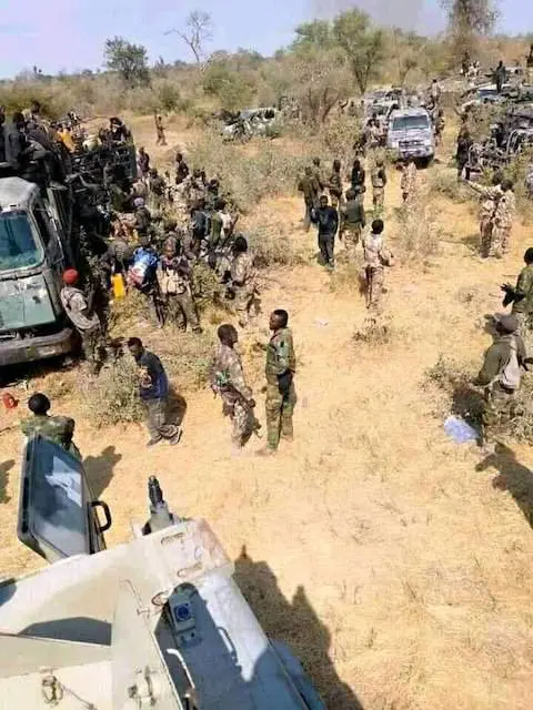Nigerian troops in Zamfara forest