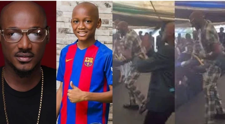 Singer 2Face Idibia gives heartfelt performance at his son Nino’s school prom (video)