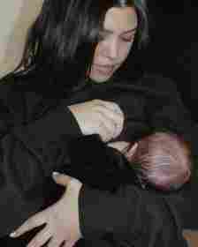 Kourtney Kardashian breastfeeding son Rocky.